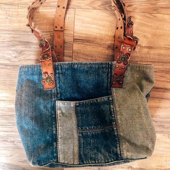 Patricia Nash Denim Boho Purse Bag 